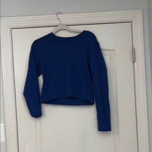 Royal Blue Long Sleeve Athleisure Top